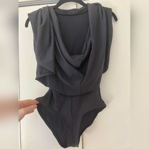 Black Milk Clothing Bodysuit Cowl Neck S